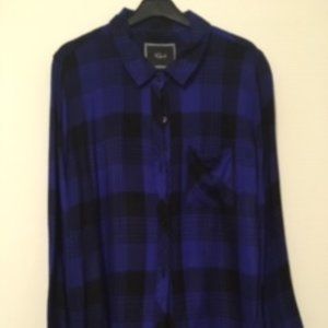 Striking Black/Blue Rails Flannel Shirt